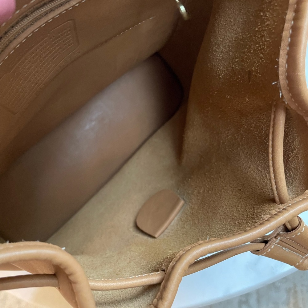 Coach Rare {Vintage} Natural Tan Saddle Leather Backpack - Picture 10 of 11